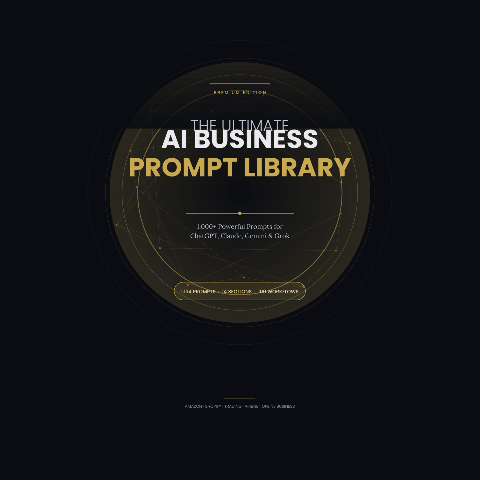 Ultimate AI Business Prompt Library - 455-page PDF cover (temporary placeholder image)