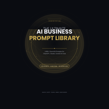 Ultimate AI Business Prompt Library - 455-page PDF cover (temporary placeholder image)